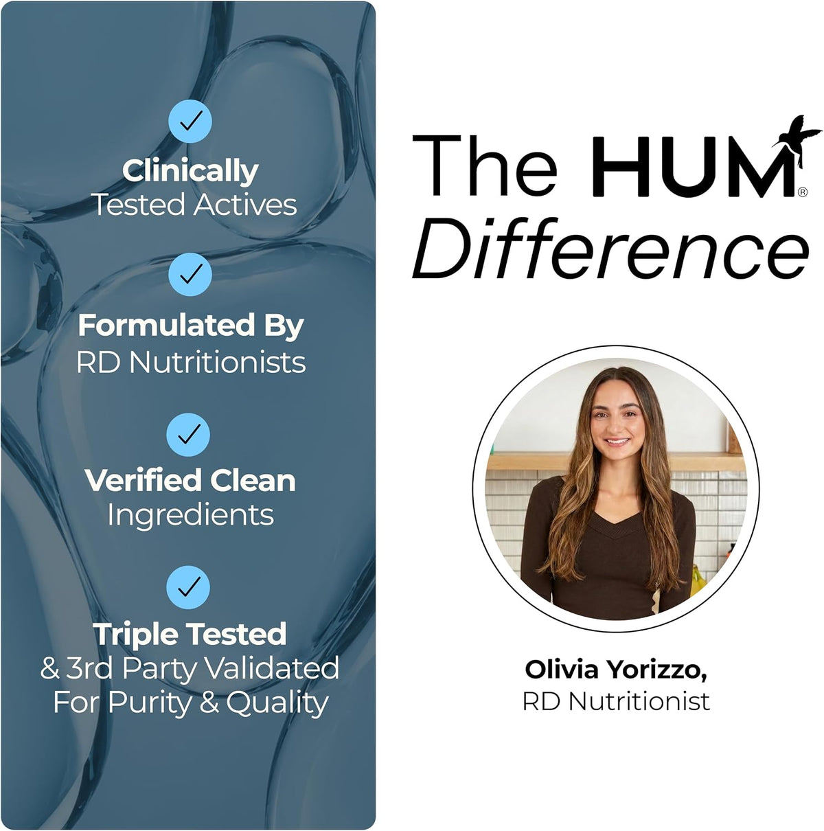HUM NMN Supplement 500mg, Clinically Studied Uthever® NAD+, 30-Day Supply