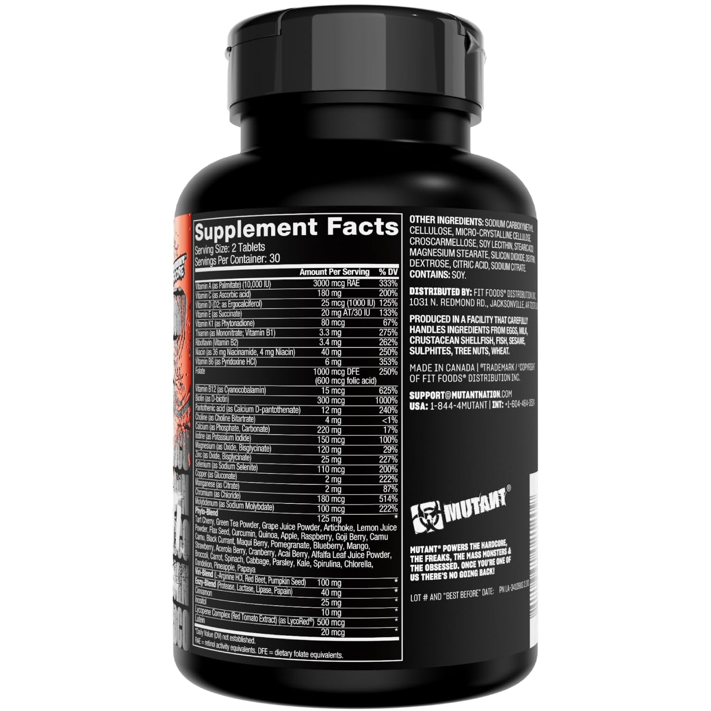 Mutant Multi - High Potency Vitamins with 75+ Ingredients Specifically Formulated for Heavy Lifting, 60 Tablets