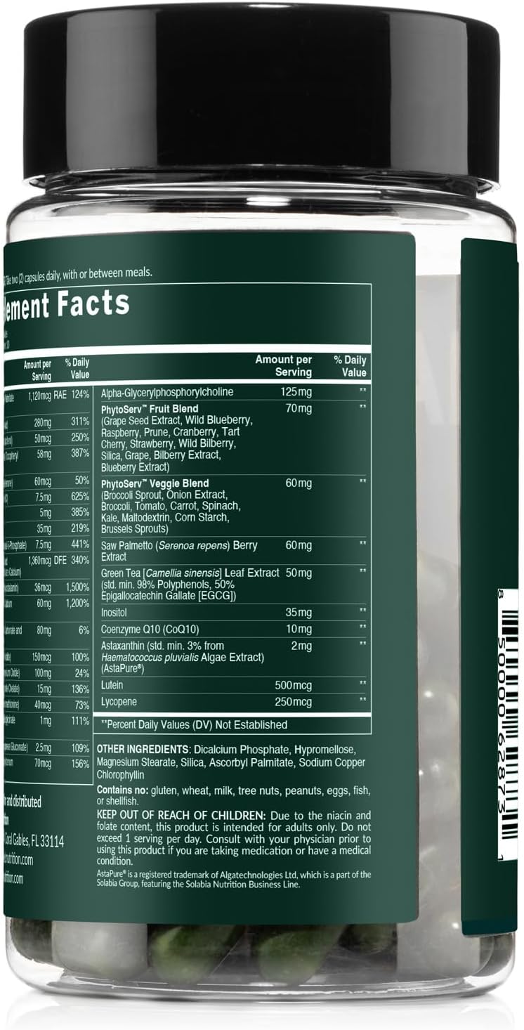 NAKED Men’s Multi – Daily Multivitamin for Men – A, C, E, Selenium, Zinc, Fruit and Super Green Extracts and More to Boost Immune Support – Gluten-Free and Vegetarian Daily Vitamins – 60 Capsules