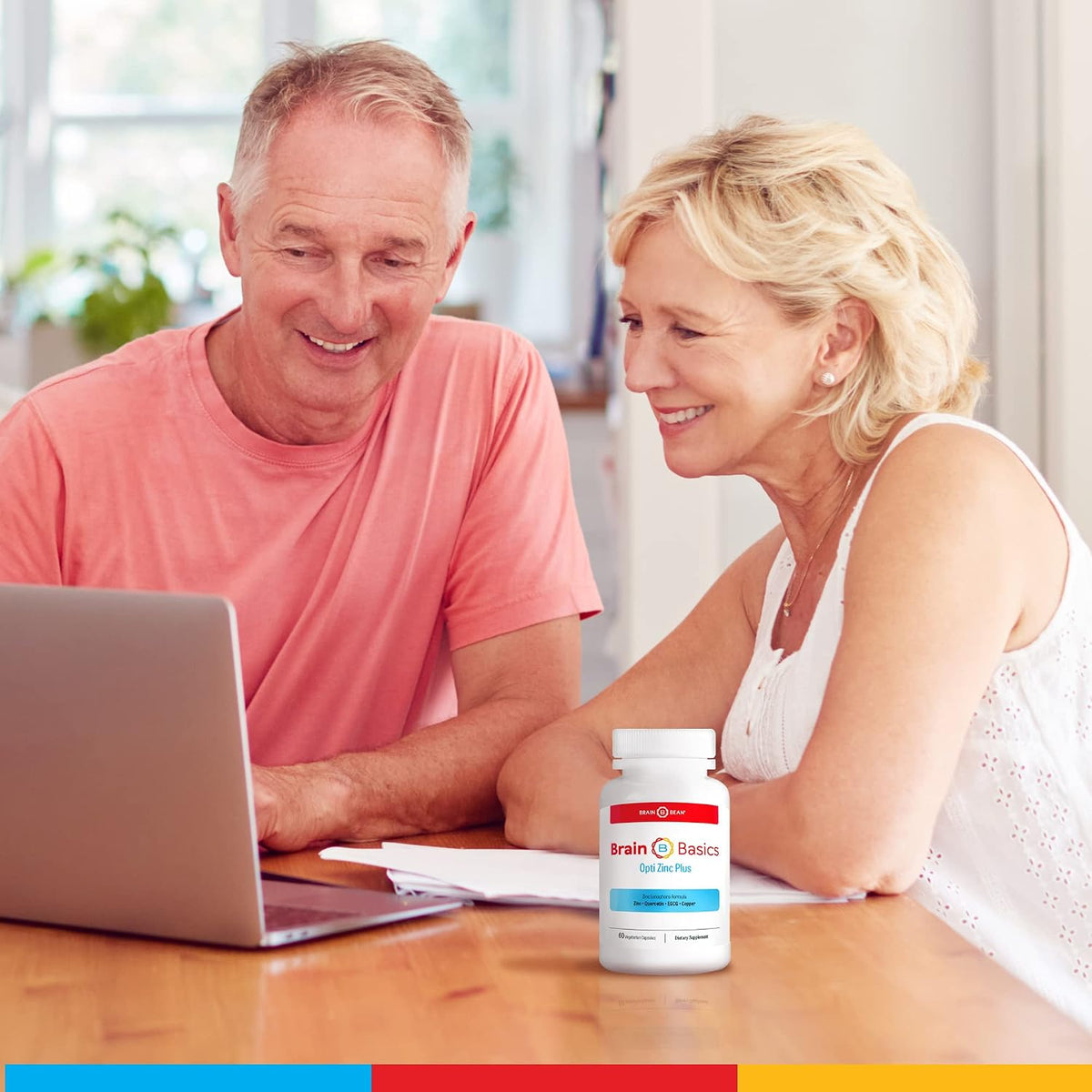 Brain Basics Opti Zinc Plus - Zinc Supplement with Quercetin, EGCG, and Copper. Immune Support Formula - 60 Capsules