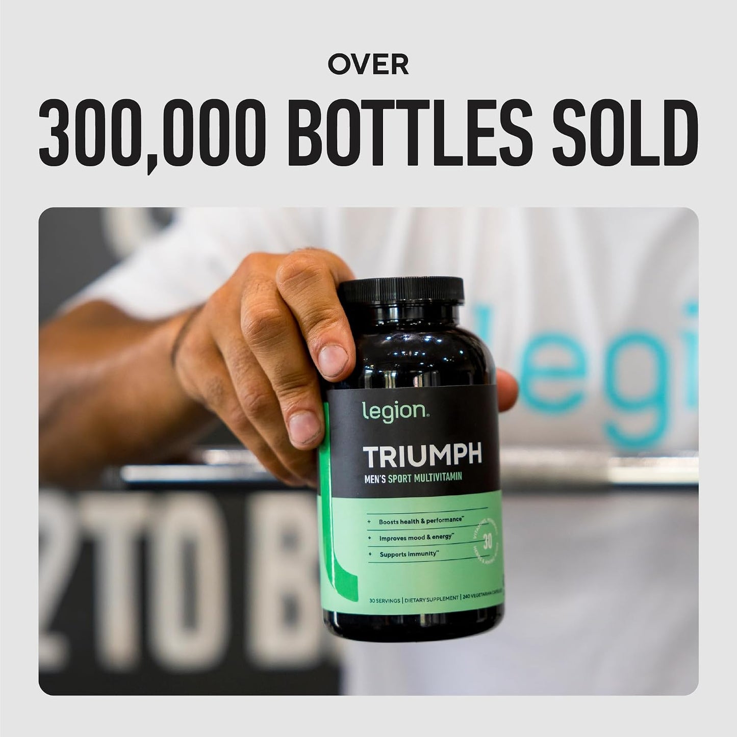 LEGION Triumph Men's Sport Vitamin - Complete Multivitamin for Men - Daily Vitamins for Men to Boost Health and Performance - Men's Multivitamin with 21 Vitamins & Minerals - 30 Servings