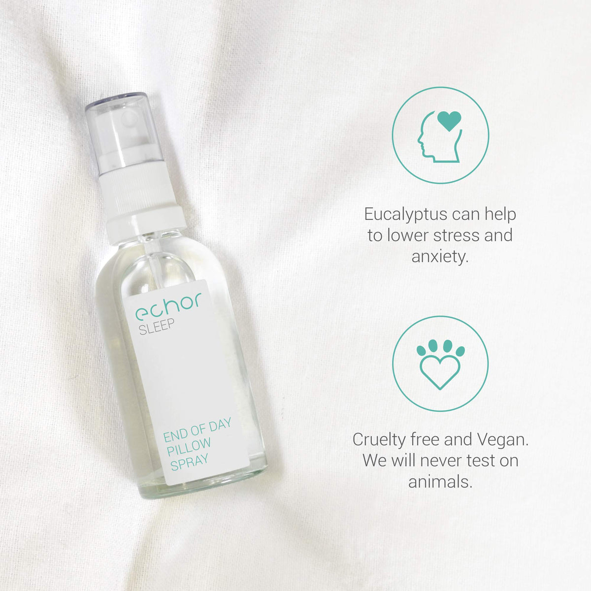 Echor Sleep Pillow Spray. Long Lasting Room Mist/Pillow Mist, Natural Sleep Aid 100% Pure Blend