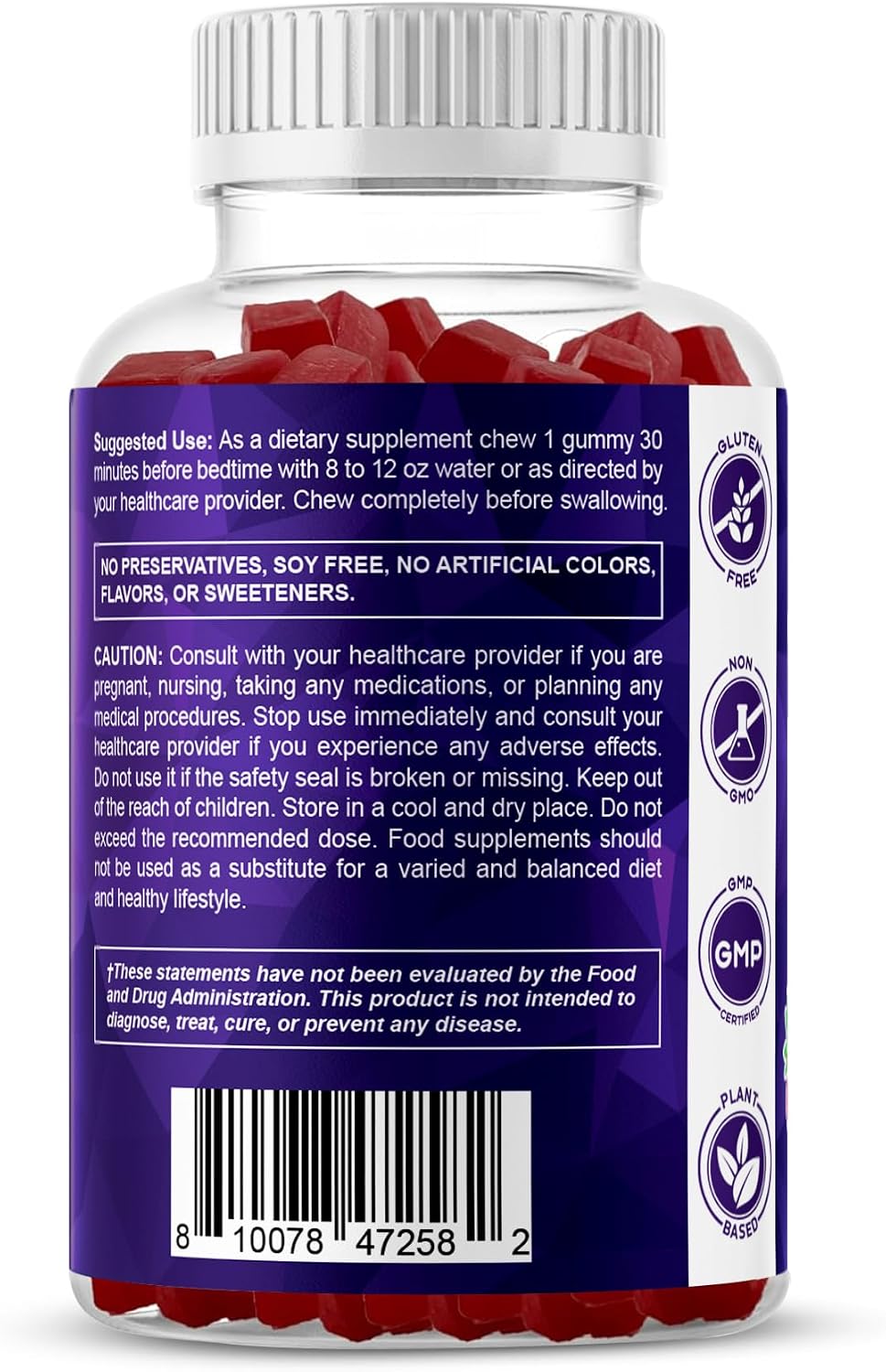 Vitamatic Extra Strength Melatonin 30 mg, 60 Gummies | Natural Strawberry Flavor, Non-Habit Forming, Non-GMO, Gluten Free, Sugar Free, Pectin Based