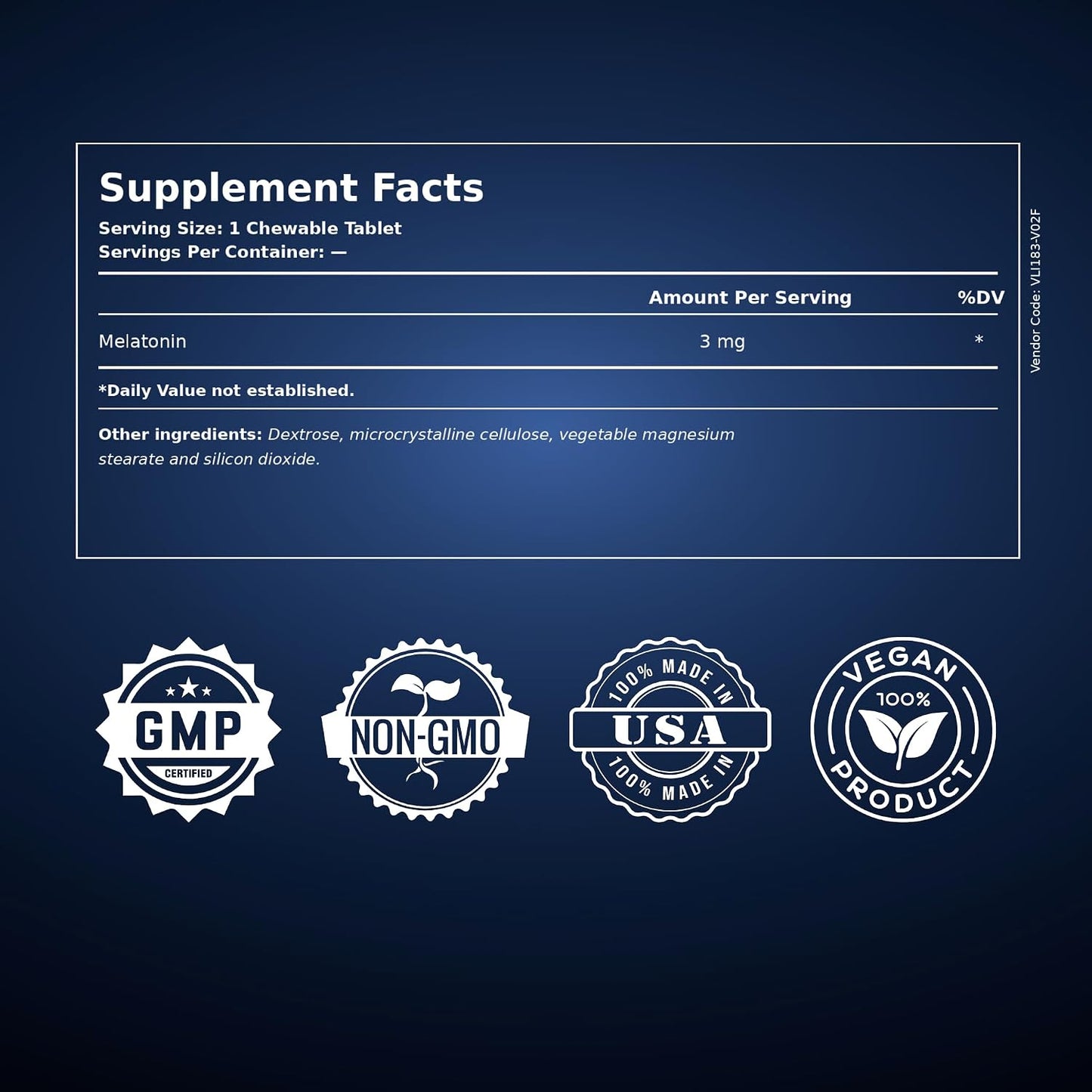 Melatonin 3mg Natural Relaxium Sleep Aid for Adults - Fast Acting Melatonin Supplements for Restful Sleep Jet Lag & Sleep Cycle Support - Non-GMO Organic 50 Tablets