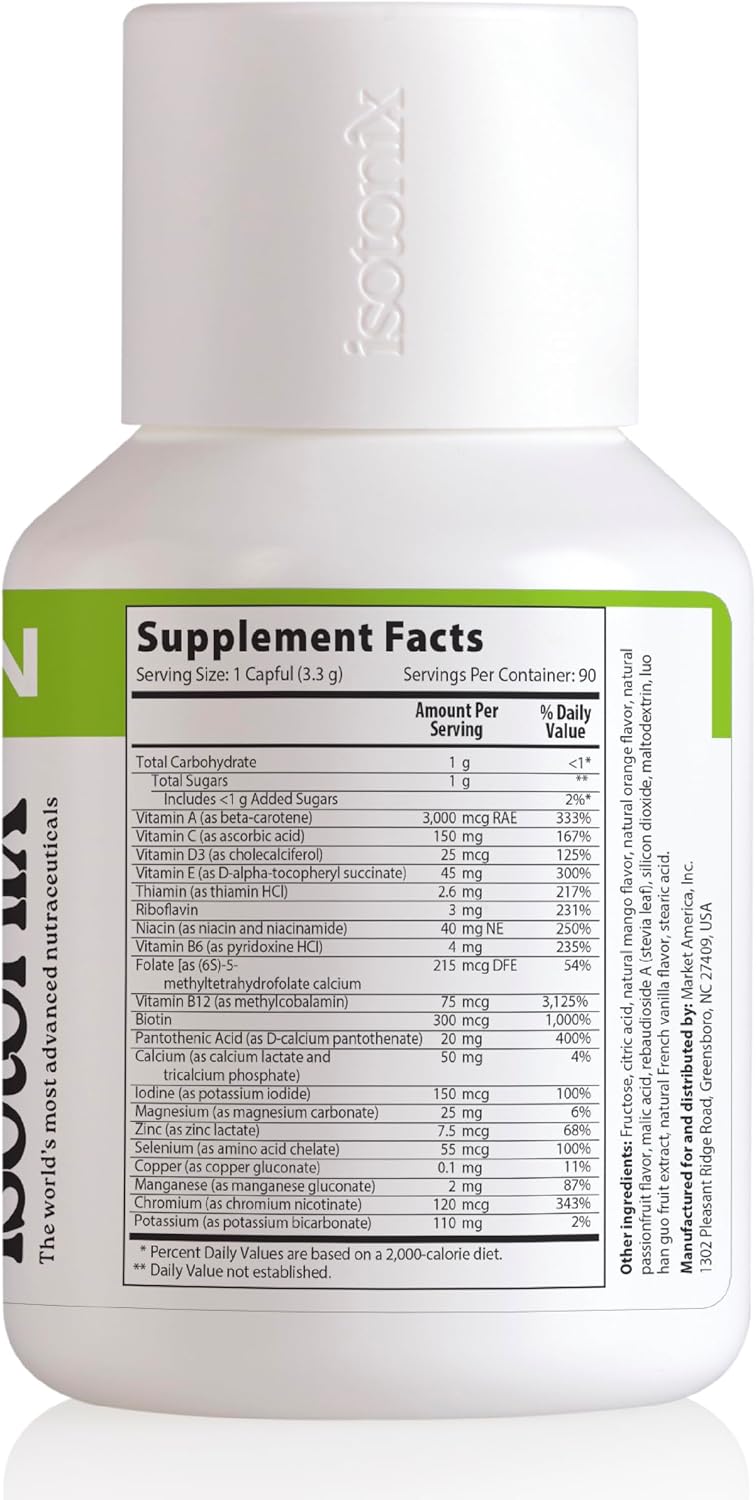 Isotonix Multivitamin Powder Without Iron for Women & Men, 90 Servings