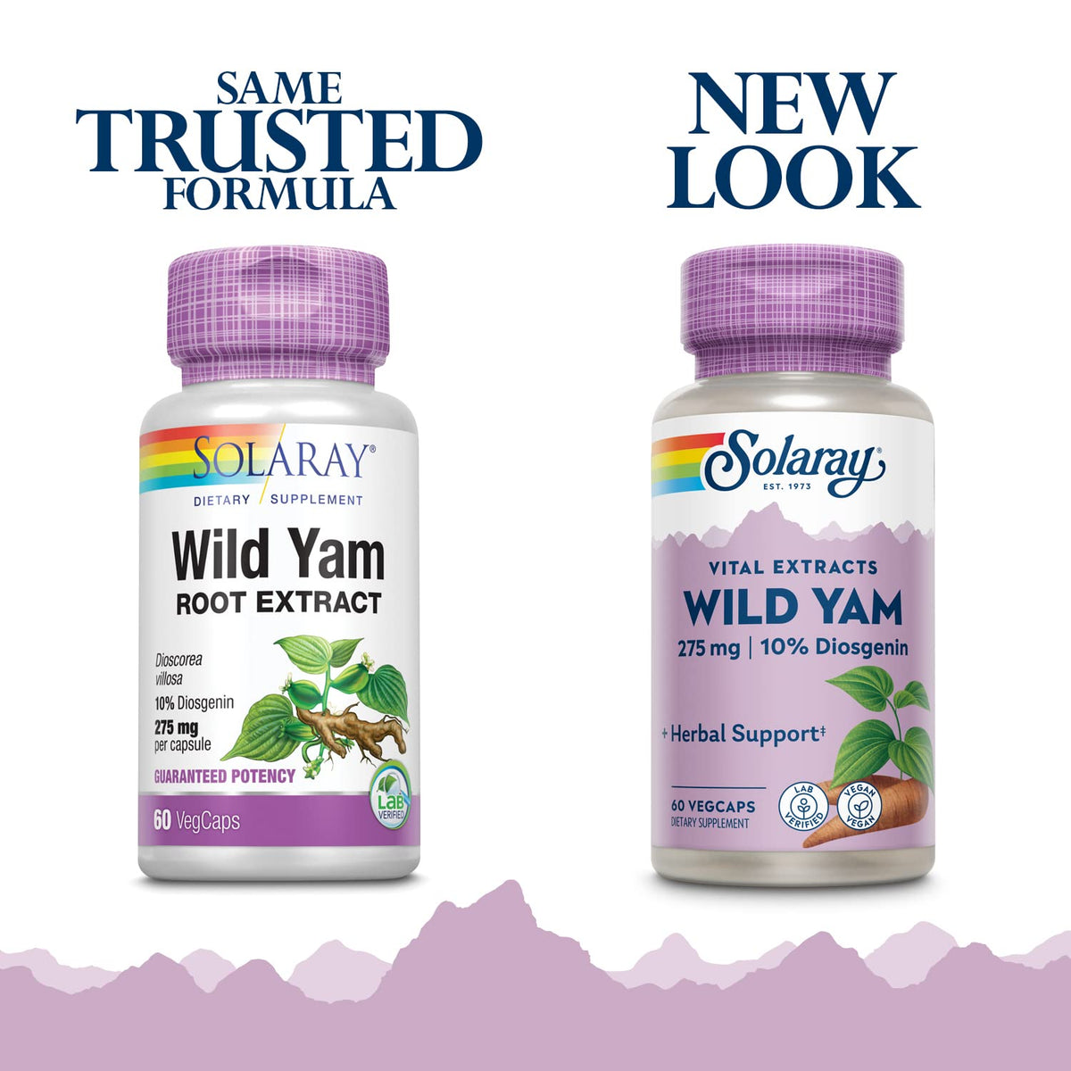 SOLARAY Guaranteed Potency Wild Yam Root Extract Root Extract, Veg Cap (Btl-Plastic) 275mg | 60ct