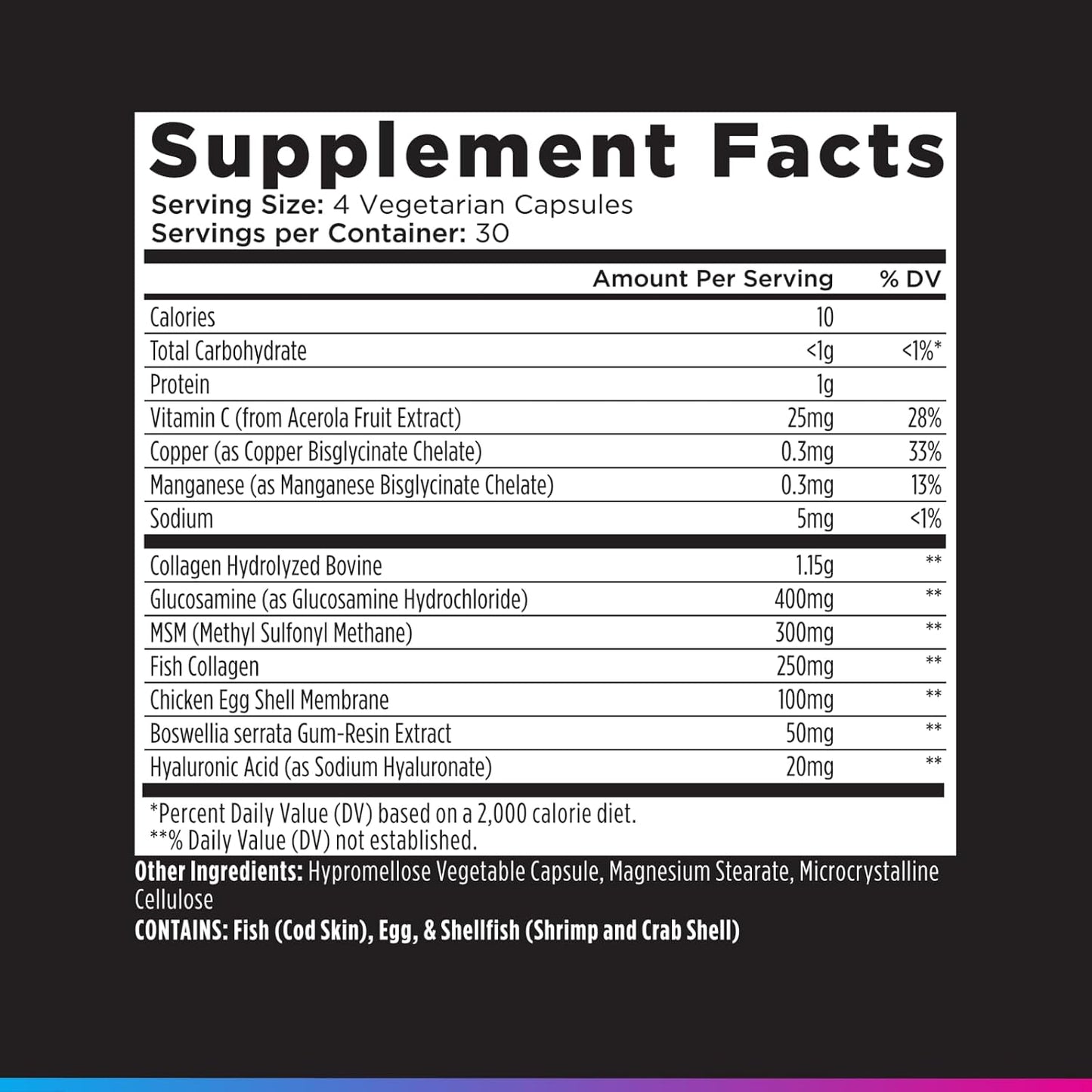 Livingood Daily Collagen + Joint Support, Grass Fed Multi Collagen Peptides I III V X with Hyaluronic Acid, Joint Support Supplement for Women & Men, Hair Skin Nails, Keto & Gluten Free, 120 Capsules