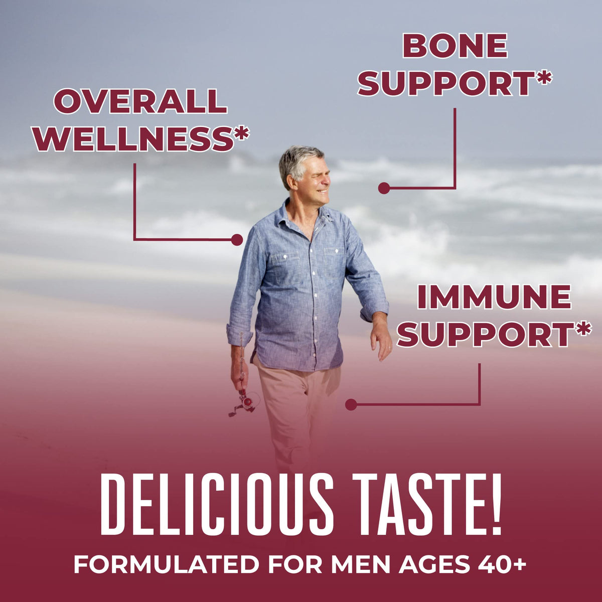 MaryRuth Organics Multivitamin for Men 40+ | Sugar Free | Vegan Mens Vitamins
