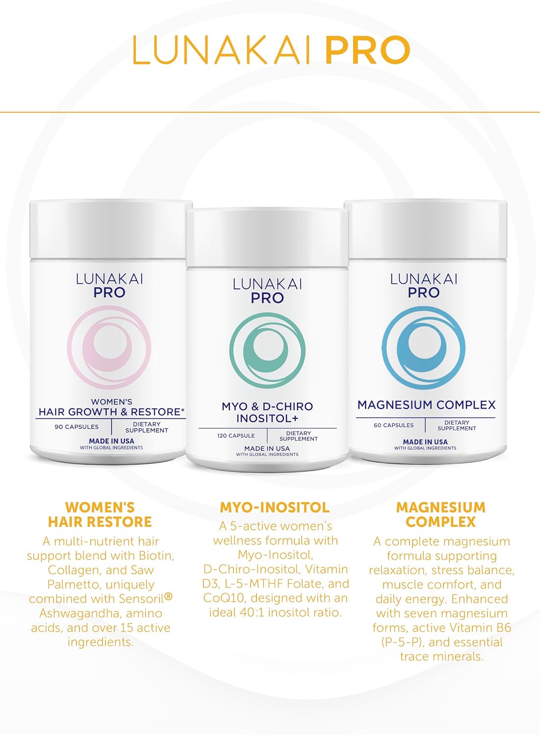Lunakai L Methyl Folate 15mg Plus B2, B6 & Methyl B12 - Active 5-MTHF Form | USA Made, High Potency L-MethylFolate Supplement - Daily Brain, Mood & Energy Support, Non-GMO MTHFR, 60 ct