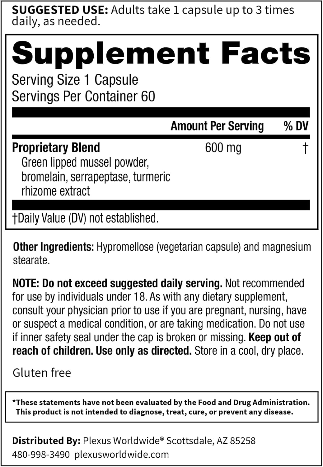 Plexus Ease® Capsules | Contains a blend of botanicals and nutrients designed for general wellness and post-activity comfort