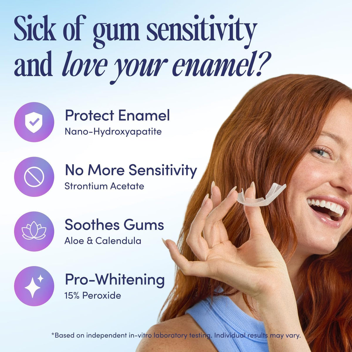 Teeth Whitening U-Wraps - 15% Hydrogen Peroxide & Nano-Hydroxyapatite - Enamel Safe for Sensitive Teeth - Up to 23 Shades Whiter - 5 Treatments