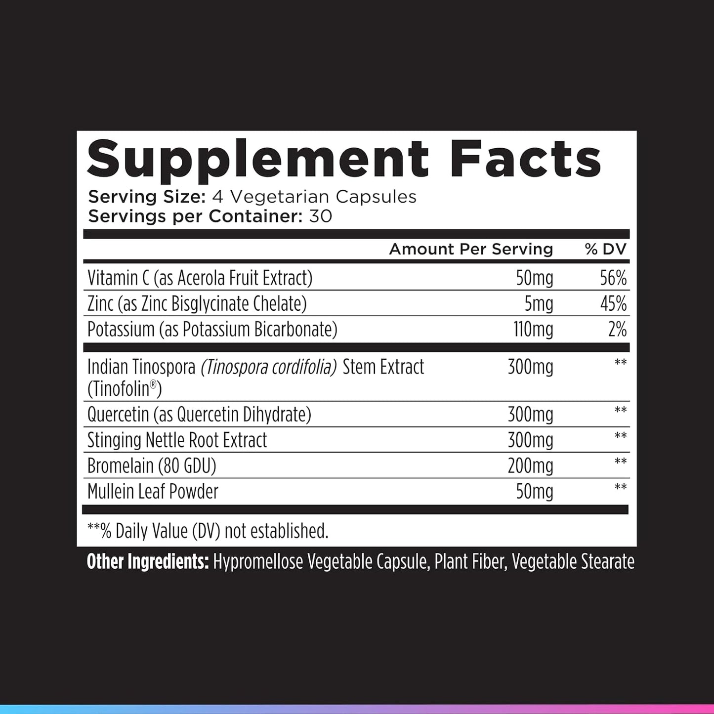 Livingood Daily Allergen Support, Natural Allergy Supplement with Vitamin C, Quercetin, Nettle Leaf, Zinc, Bromelain & Tinospora, Non GMO, Vegan, Immune Support Formula, 120 Vegetarian Capsules
