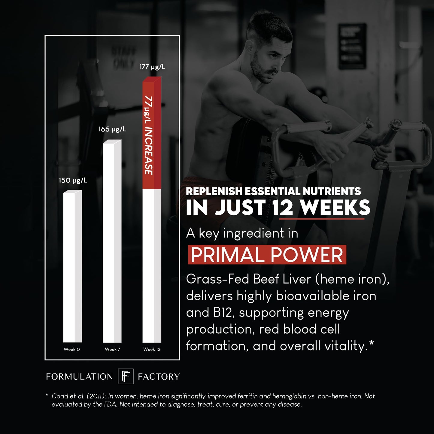 Formulation Factory Primal Power 10-in-1 Grass-Fed Beef Organ Complex with Liver, Heart, Bone Marrow, Orchic, Kidney, Spleen, Pancreas, Adrenals, Thymus & Brain - 120 Capsules
