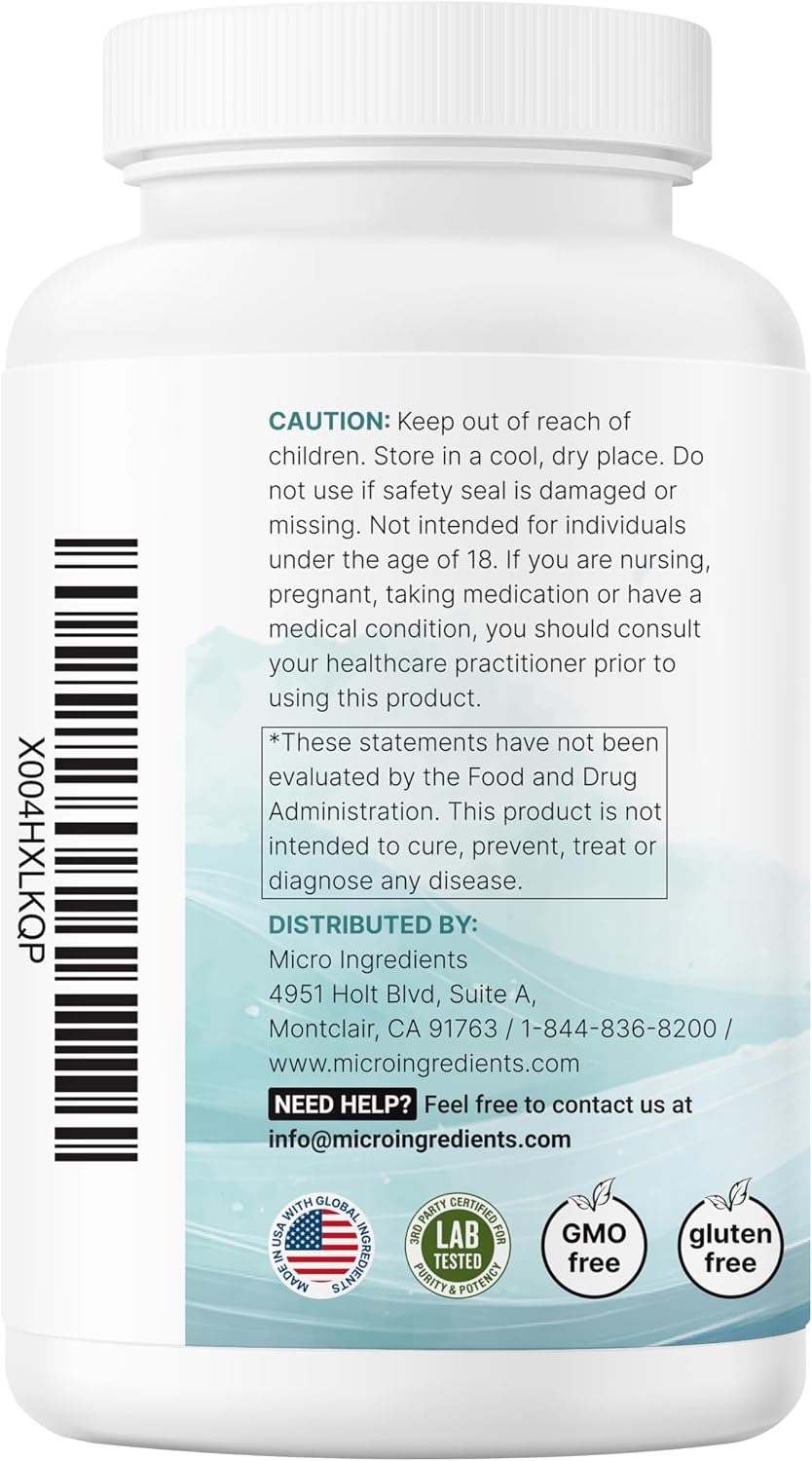 Micro Ingredients Niacin 500mg Per Serving, 400 Capsules | Flush Free B3 Vitamins | Double Strength Essential B Vitamin Supplement | Skin Care Health & Energy Support | Non-GMO, Gluten Free
