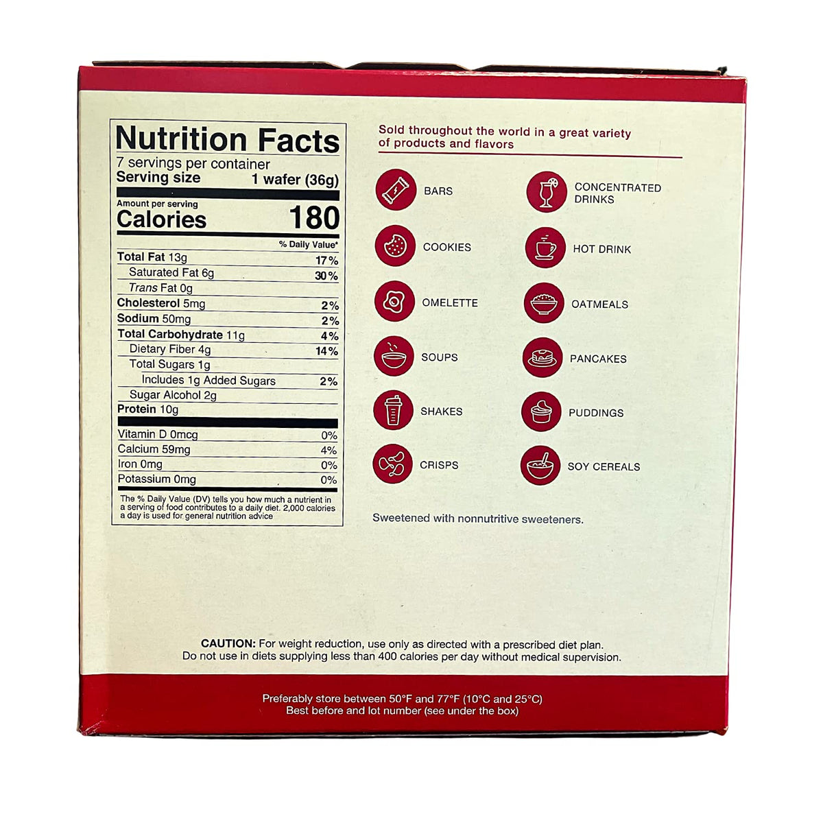 ProtiDiet - Protein Wafer Bars, 10 Grams of Protein, 180 Calories, Low Sugar, 7 Servings