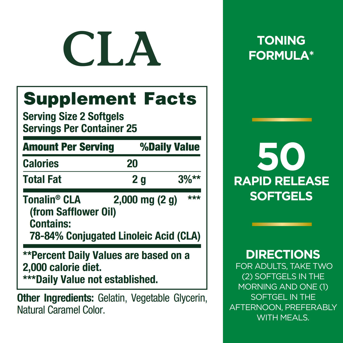 Nature's Bounty Tonalin Pills and Dietary Supplement, Diet and Body Support, 1000 mg