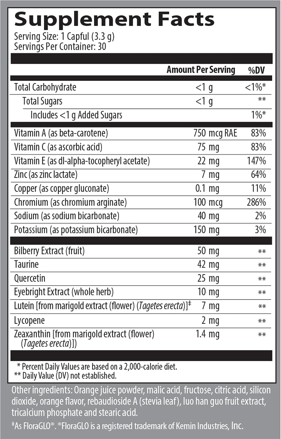 Isotonix Vision Formula with Lutein – Supports Eye Health, Vision & Circulation – Antioxidants, Zinc, Vitamin C, E, Bilberry, Zeaxanthin – Eye Supplement for Clarity & Protection - 30 Servings