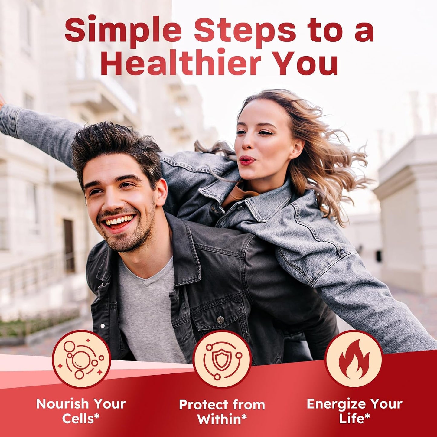 NAD+ Supplement Gummies, NAD Reveratrol Supplement for Women & Men, NAD+ with TMG, ALA, PQQ, CoQ10, Quercetin for Anti-Aging, Brain, Cellular Energy Health, Strawberry Flavor, 60ct