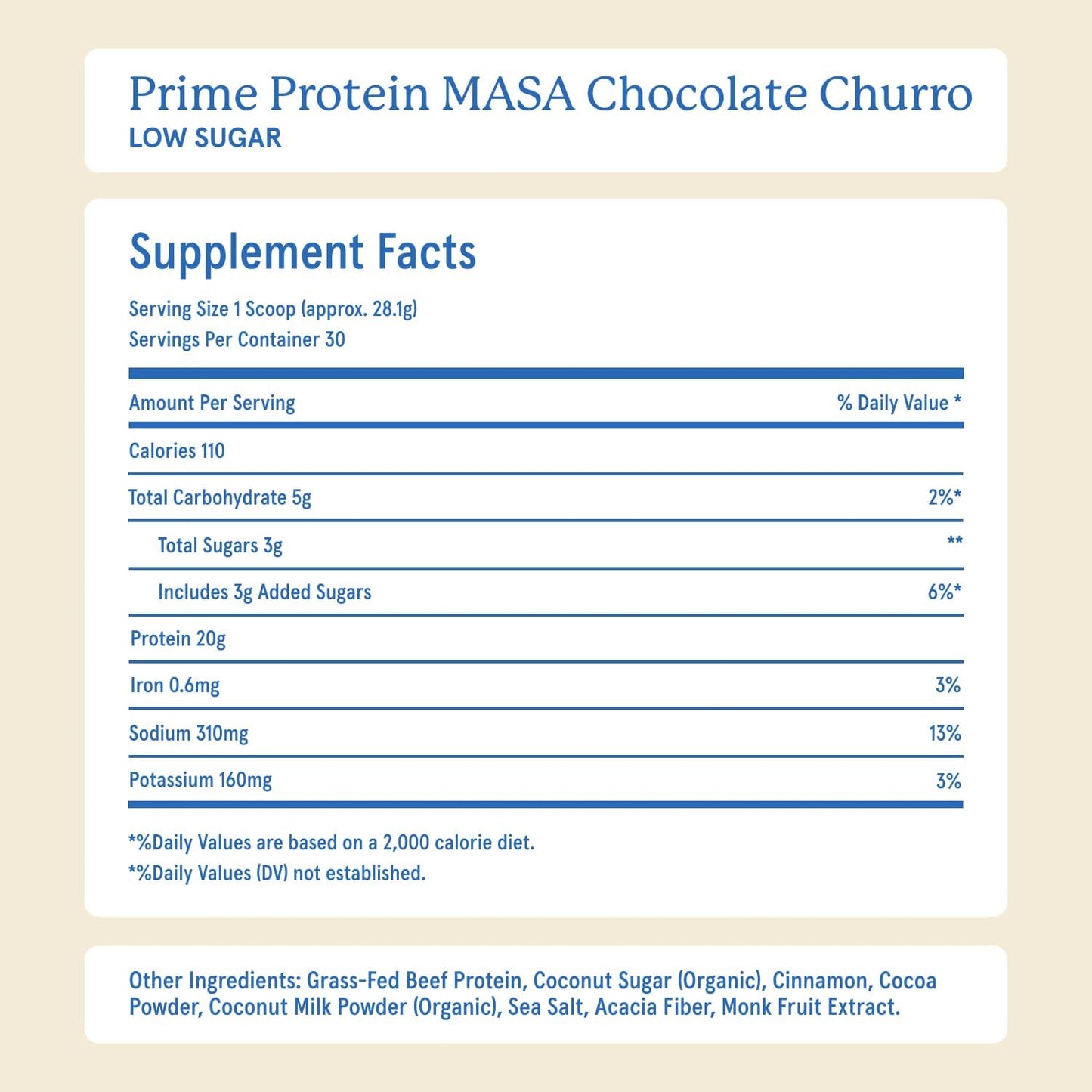 Equip Prime Chocolate Churro Protein Powder - Gut-Friendly, No Sugar Protein Shake Powder with Grass-Fed Beef & Natural Collagen - Rich & Creamy Mix - 21g Per Serving - Whey & Dairy-Free (30 Scoops)