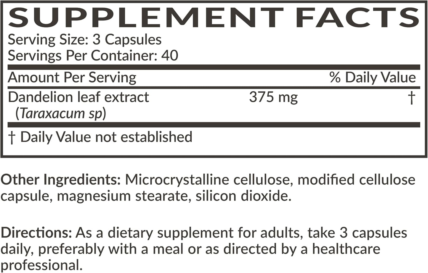 Futurebiotics Dandelion Extract Traditional Diuretic Herb, Non-GMO, 120 Vegetarian Capsules