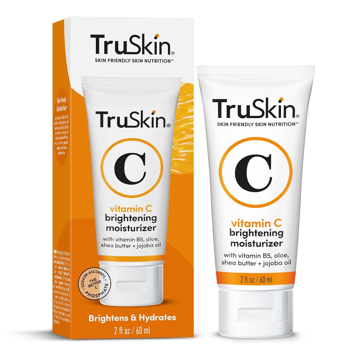 TruSkin Vitamin C Face Cream - Brightening Daily Moisturizer, 2 fl oz | Vitamins C & E, B5, Jojoba Oil & Green Tea to hydrate, nourish and support smooth, radiant-looking skin