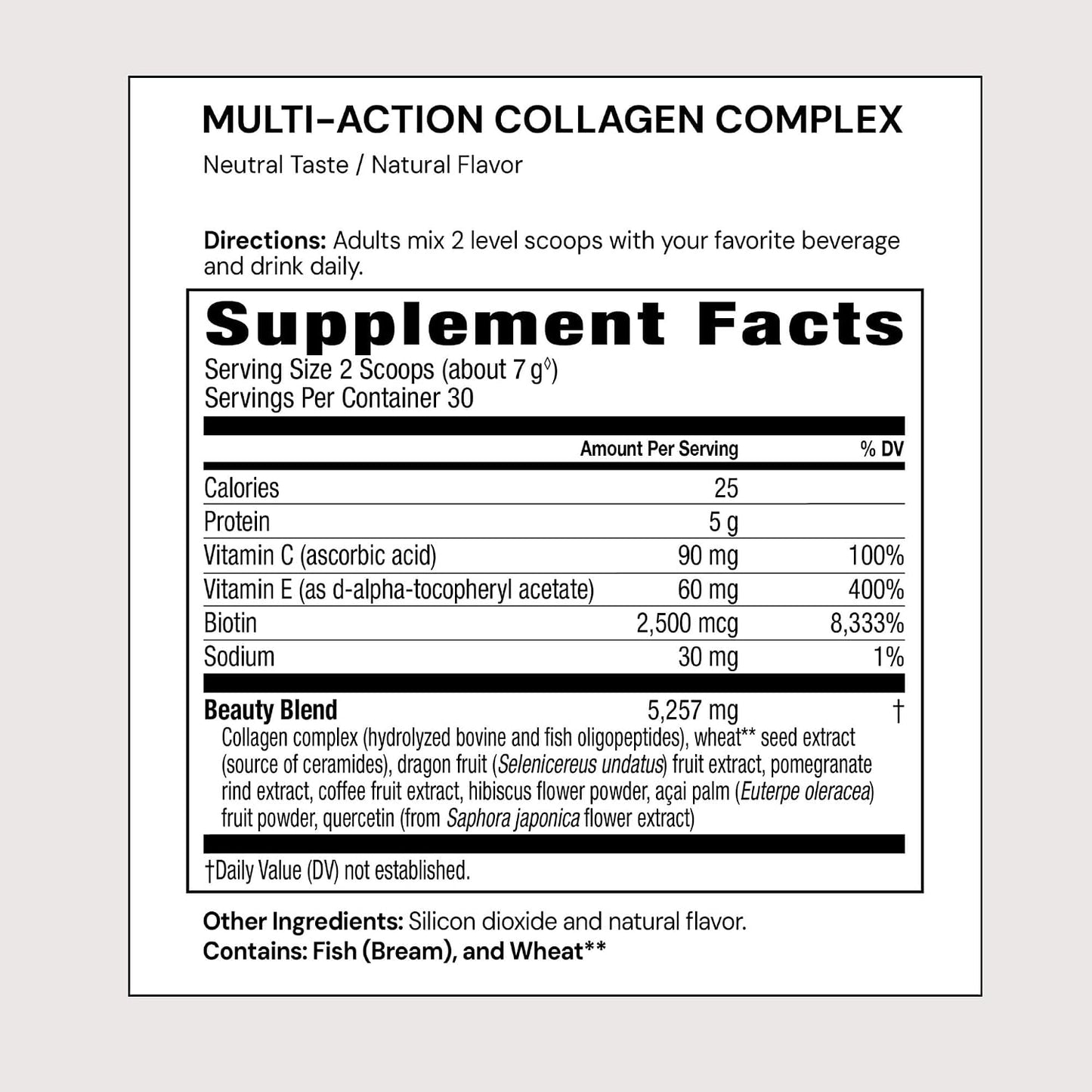 Plexus® Multi-Action Collagen Complex | 30 Servings | Types I & III | Hydrolyzed collagen with Biotin, Ceramides, Vitamin C & E — supports skin, hair & nails, elasticity & hydration