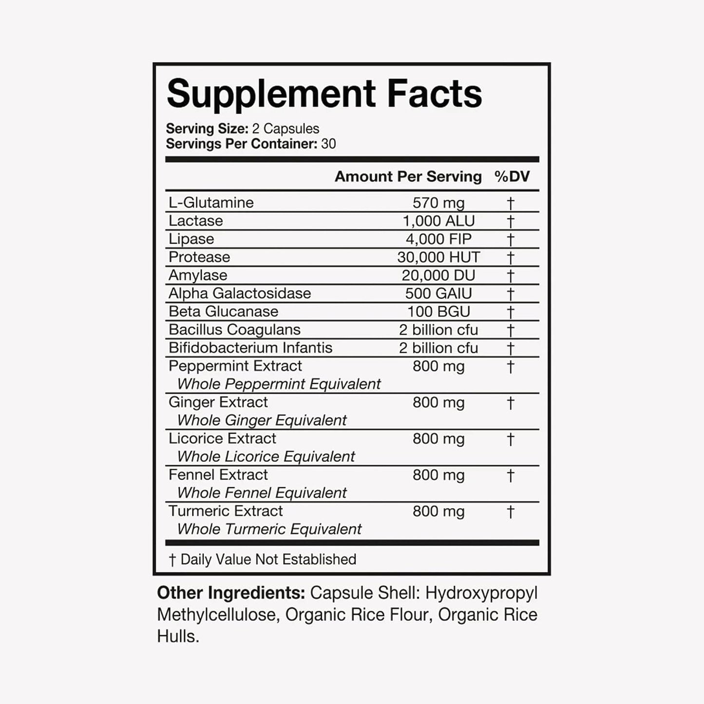 Terra Health Essentials Bloat Control | Fast-Acting No Bloat Relief w/Digestive Enzymes, Probiotic Strains for Targeted Anti Bloat Support - Lactase, Lipase, Protease & Amylase for Digestive Health