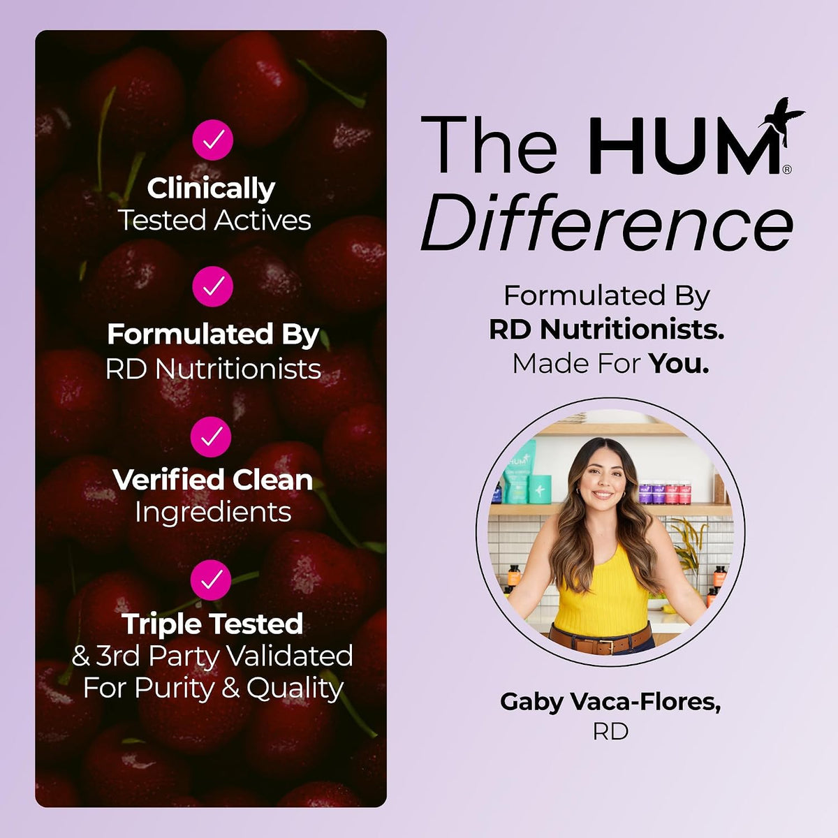 HUM Dream Team Magnesium Powder for Nighttime, Cherry Lemon, 30 Servings