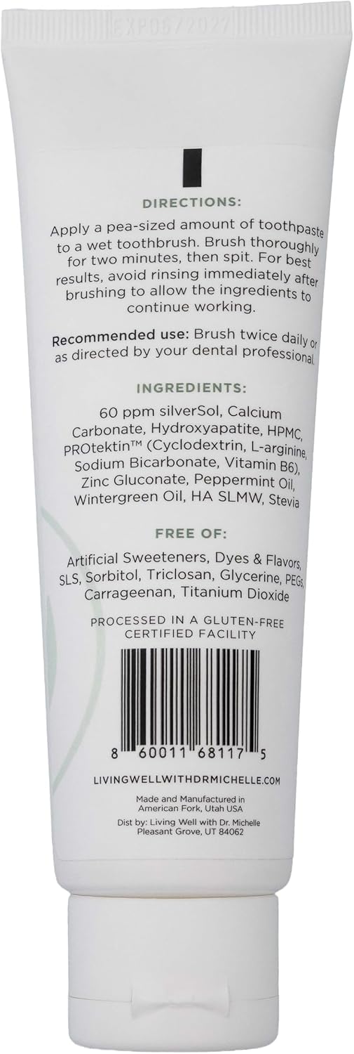 Hydroxyapatite Toothpaste with PROtektin, Fluoride-Free, Mint, 4 oz