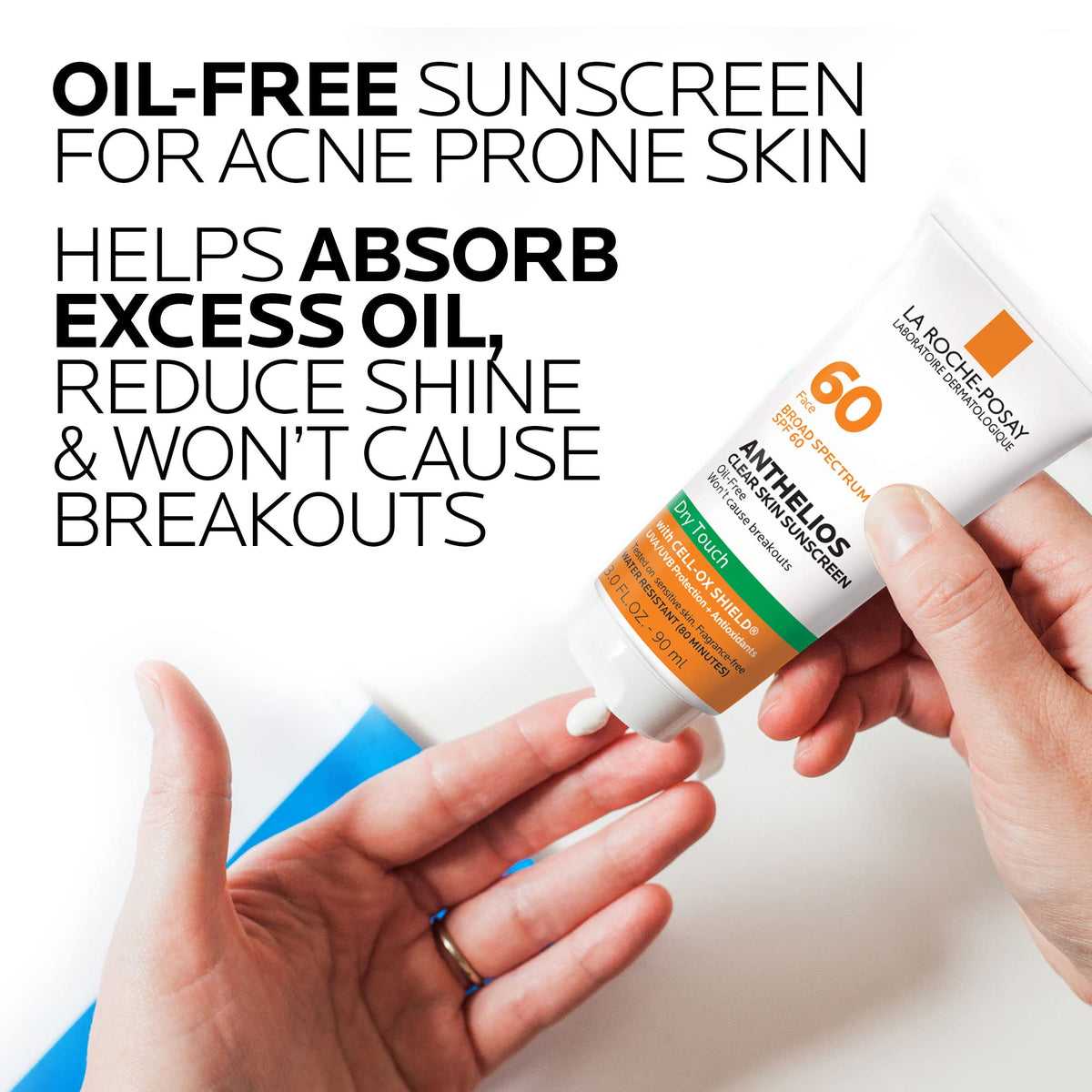 La Roche-Posay Anthelios Clear Skin Dry Touch Sunscreen SPF 60, Oil Free