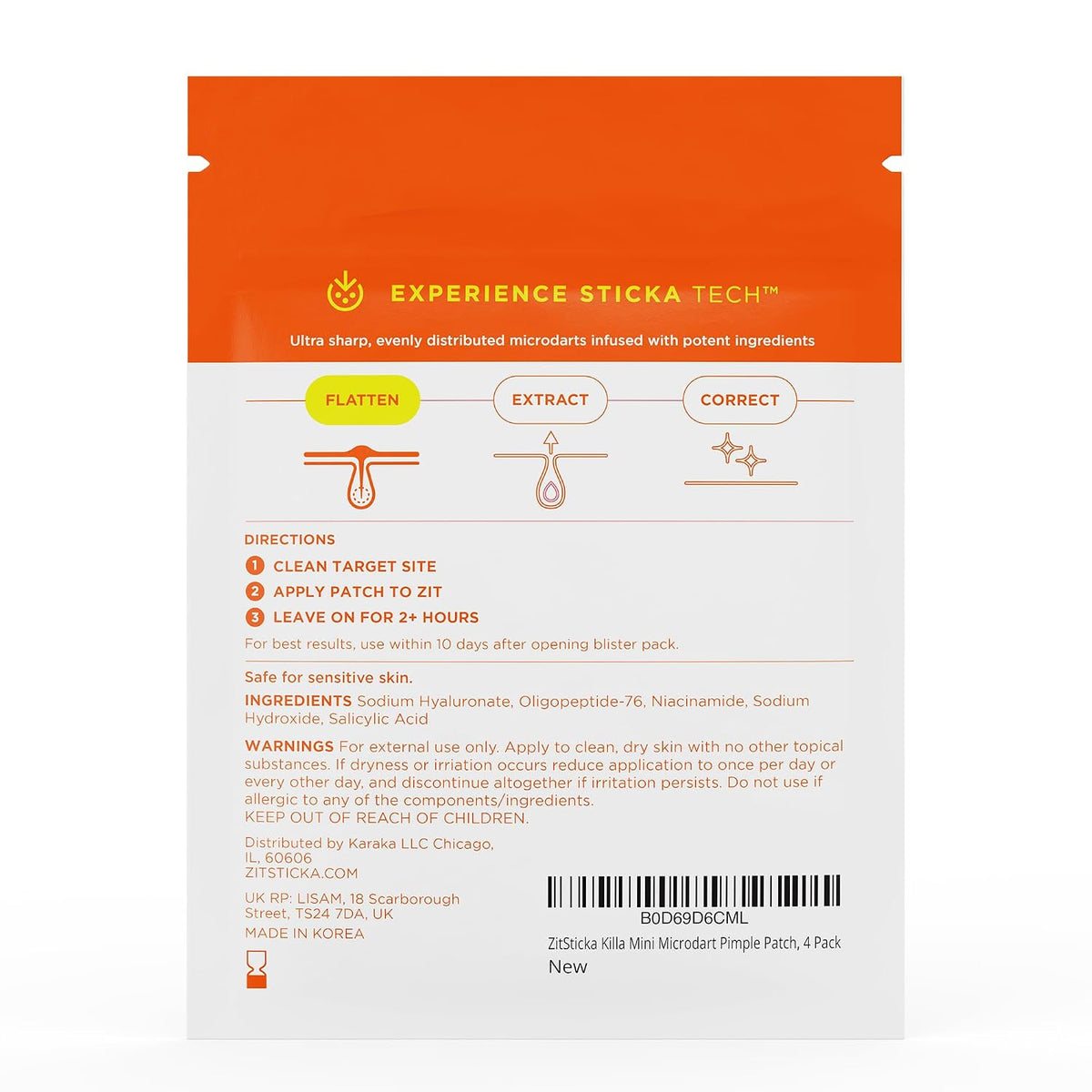 ZitSticka Killa Mini Microdart Pimple Patch For Face, Fast-Acting, 8 Count