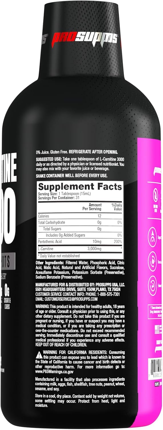 ProSupps L-Carnitine 3000 Stimulant Free Liquid Shots (31 Servings, Berry) and Mr. Hyde Signature Series Pre-Workout Energy Powdered Drink (30 Servings, Pixie Dust) Bundle