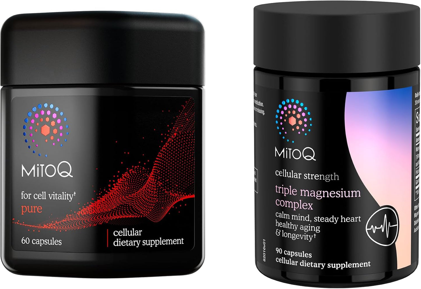 MitoQ Pure & Triple Magnesium Complex Bundle – Advanced Mitochondrial Support & Relaxation – Cellular Energy, Recovery, Sleep, and Stress Support – Superior Absorption