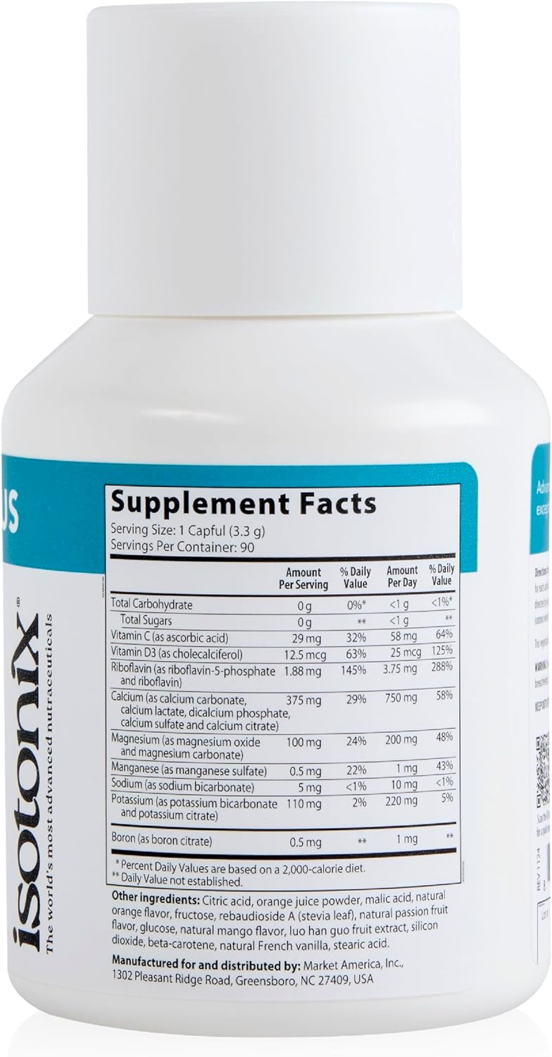 Isotonix Calcium Plus, Calcium, Magnesium, Vitamin D3 & C, 90 Servings