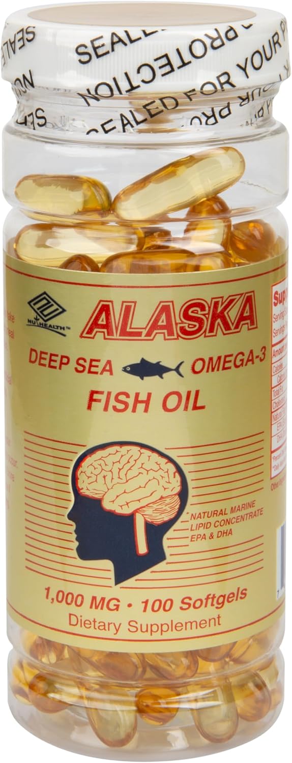 Alaska DEEP SEA Omega-3 Fish Oil 1,000 MG 100 SOFTGELS