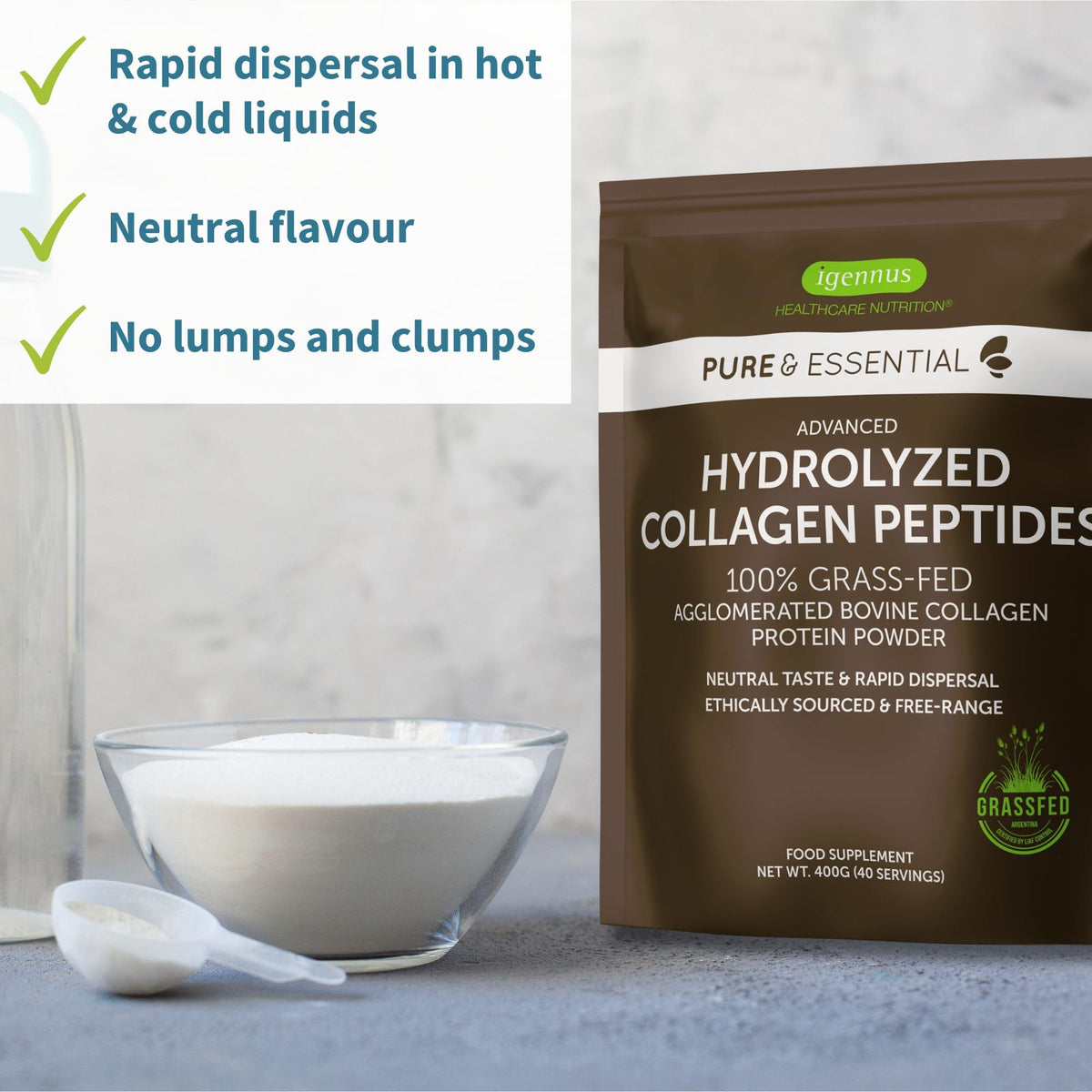 Advanced Hydrolysed Collagen Peptides, 100% Grass Fed & Ethically Sourced