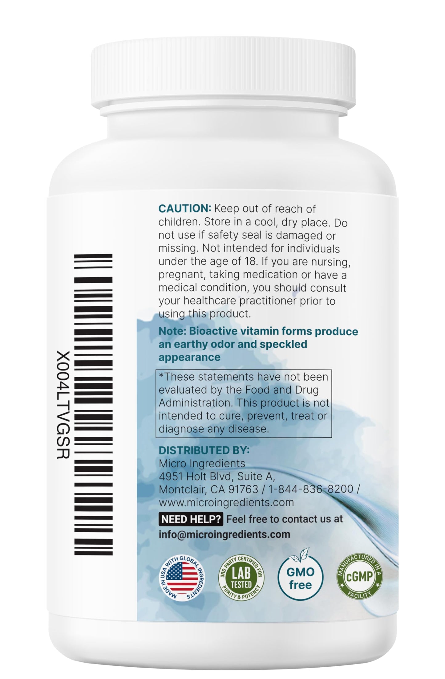 Micro Ingredients Pure Methylated B Complex, 240 Capsules | 11-in-1 Formula with Methylfolate, B12, Thiamin, Inositol, Choline, & Fat Soluble Vitamin C | Clean Ingredients Without Fillers | Non-GMO