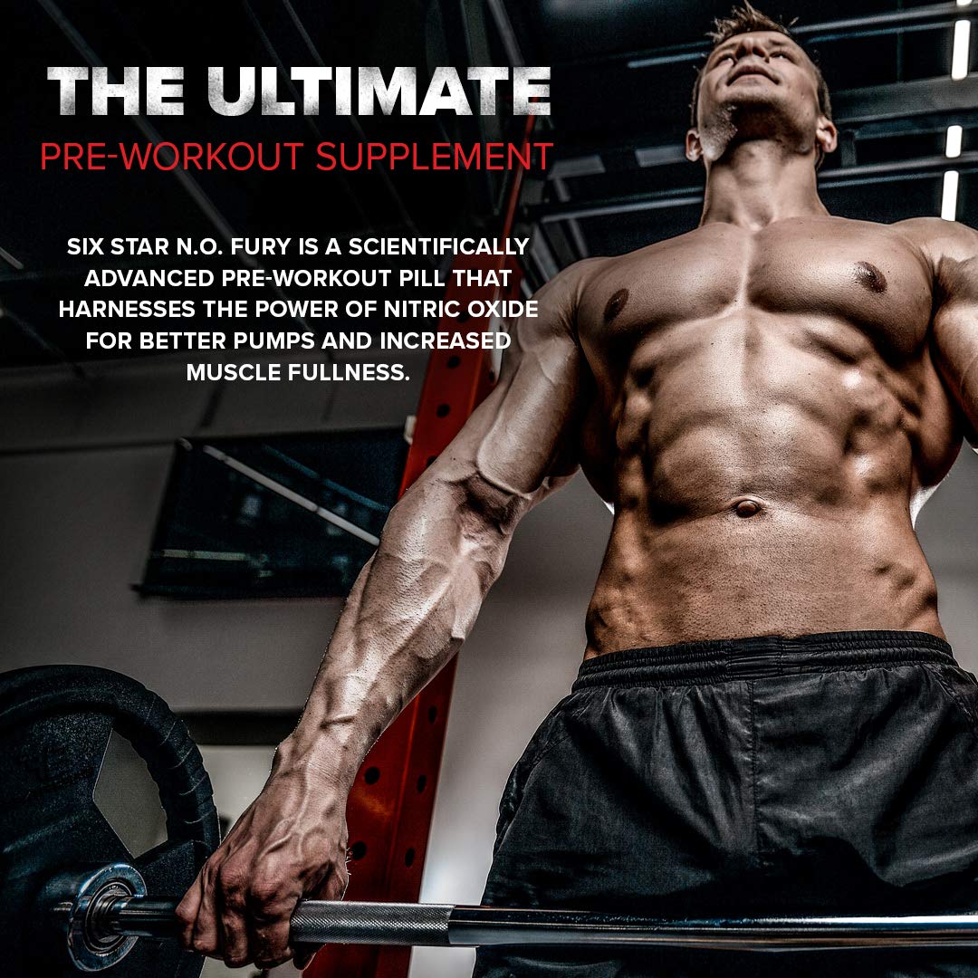 Six Star Nitric Oxide Supplement Nitric Oxide Fury Pre-Workout Pre Workout Nitric Oxide