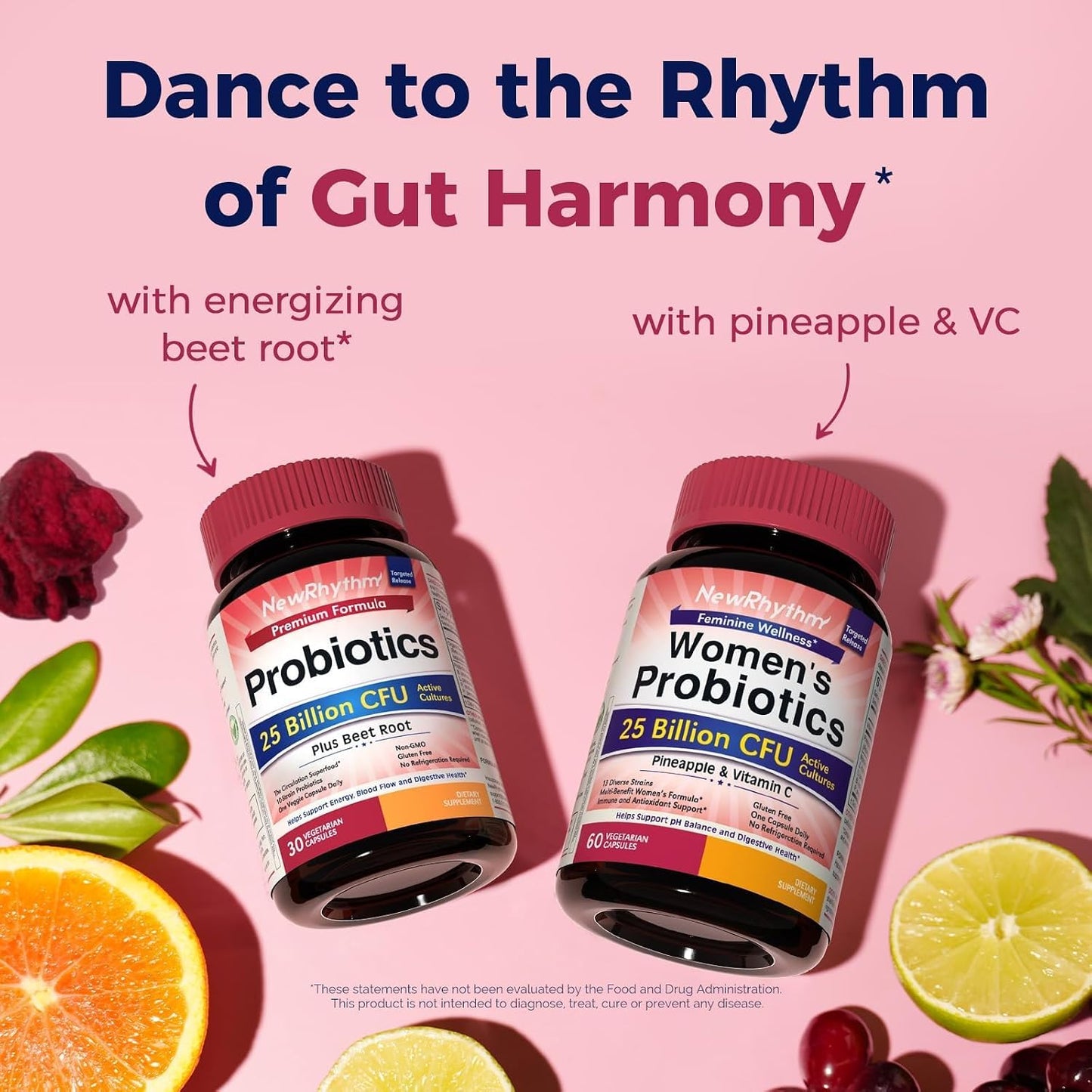 NewRhythm Akkermansia Muciniphila Probiotic, 10 Billion TFU and Probiotics for Women & Men 25 Billion CFU