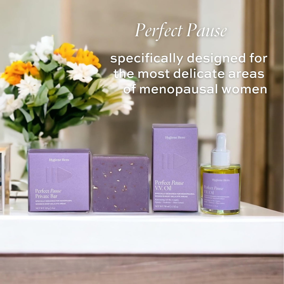 Hygiene Hero Perfect Pause Private Bar - Soap for Menopausal Women | All Natural, Handcrafted,