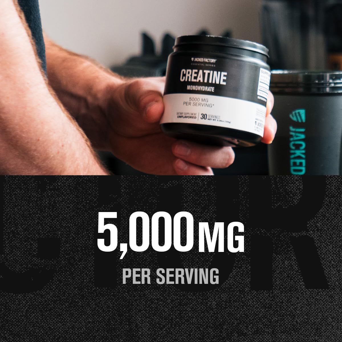Jacked Factory Creatine Monohydrate Powder 150g - Creatine Supplement for Muscle