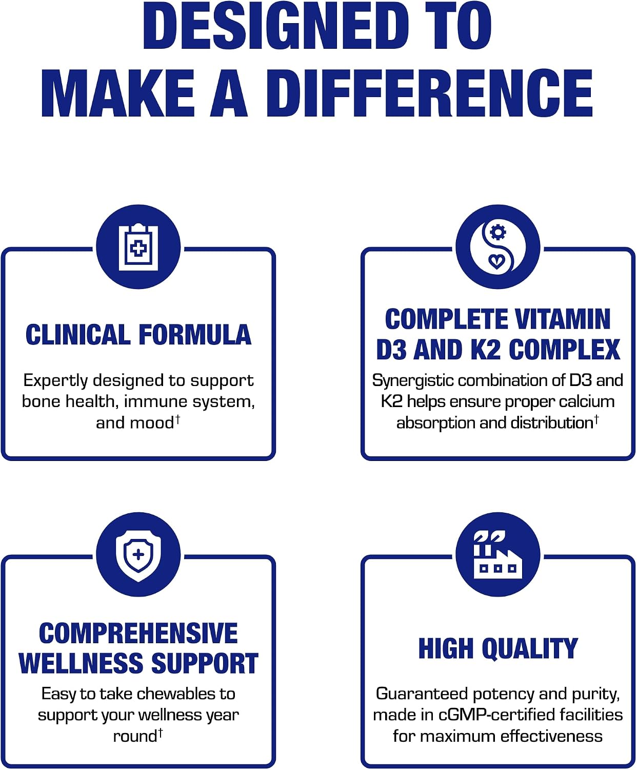 Chewable Vitamin D and K2 Supplement - Clinical D3 K2 2000IU for Bone Teeth Mood and Immune Support Plus Calcium Absorption - Vegetarian Vitamin D Chewable Cinnamon Flavor (60 Day Supply)