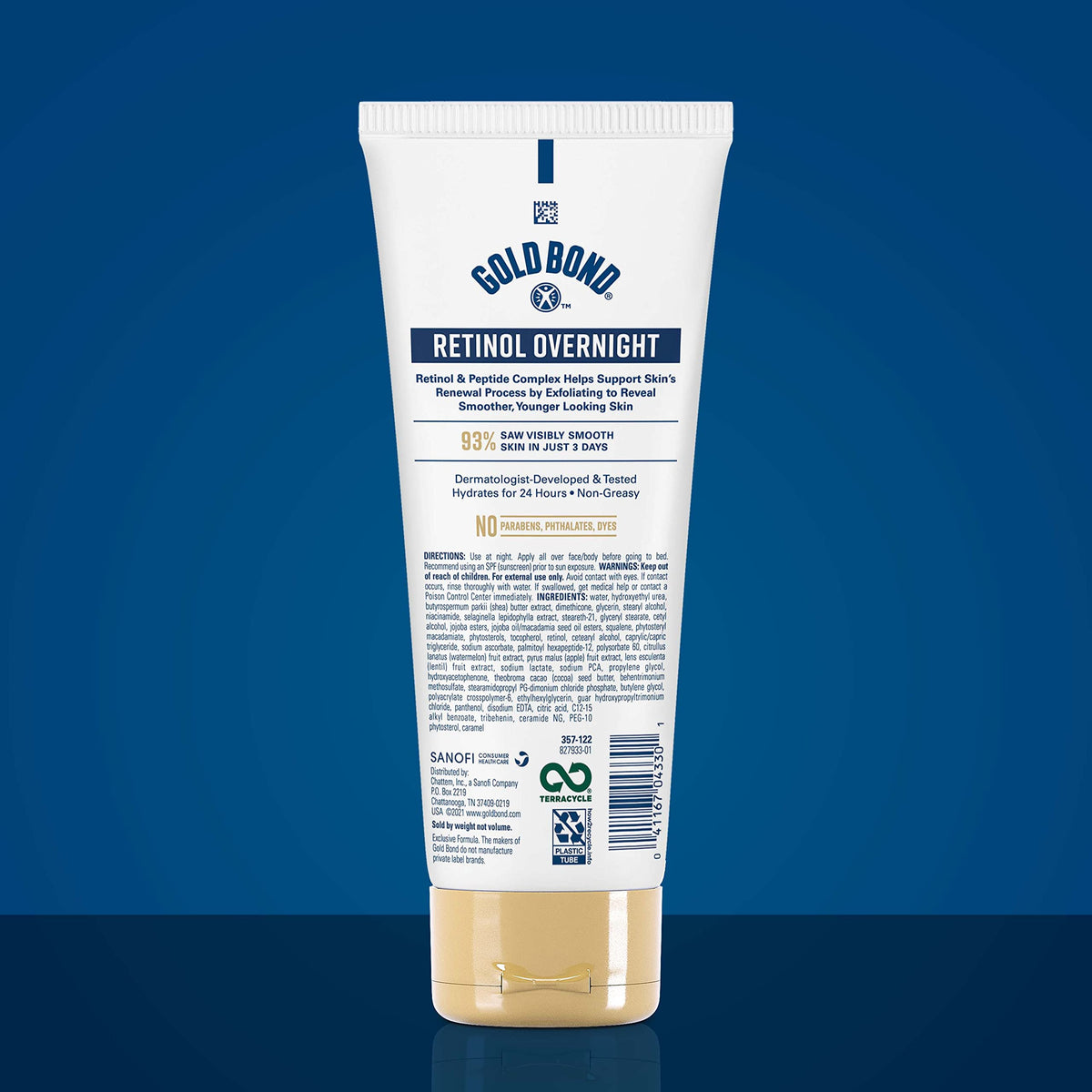 Gold Bond Age Renew Retinol Overnight Body & Face Lotion, With Retinol