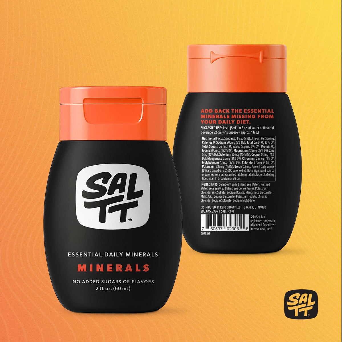 SALTT Minerals Drops, Unflavored Trace Mineral Supplement, Sugar Free 2 oz