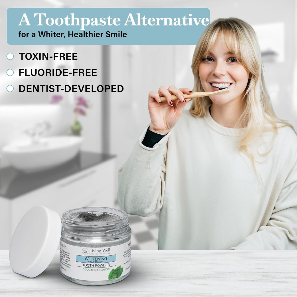 Remineralizing & Whitening Bundle, Hydroxyapatite Tooth Powder & Mouthwash