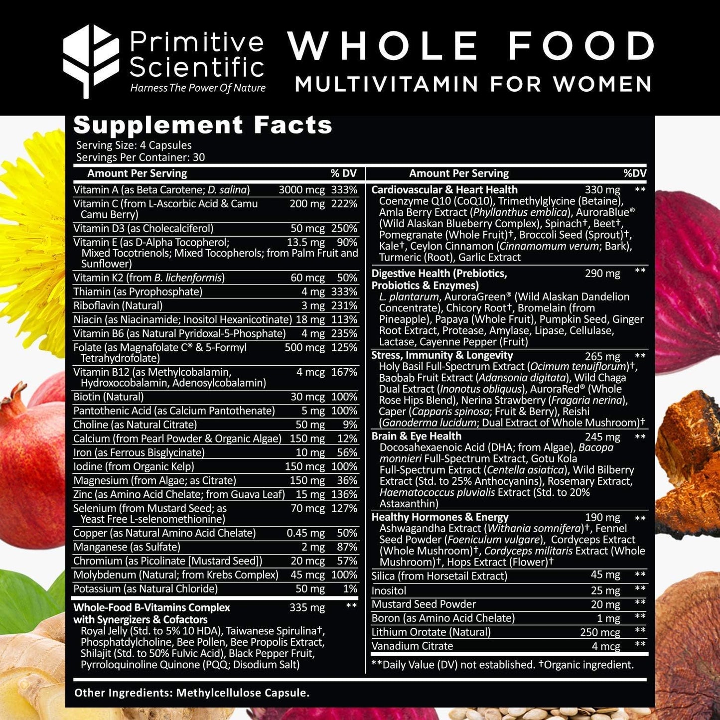 Primitive Scientific Whole Food Men & Women’s Supplement for Holistic Health (Bundle) | Women’s Multivitamins (120 Capsules) + Men’s Multivitamins (120 Capsules) |Full-Spectrum, 100% Natural, Non-GMO