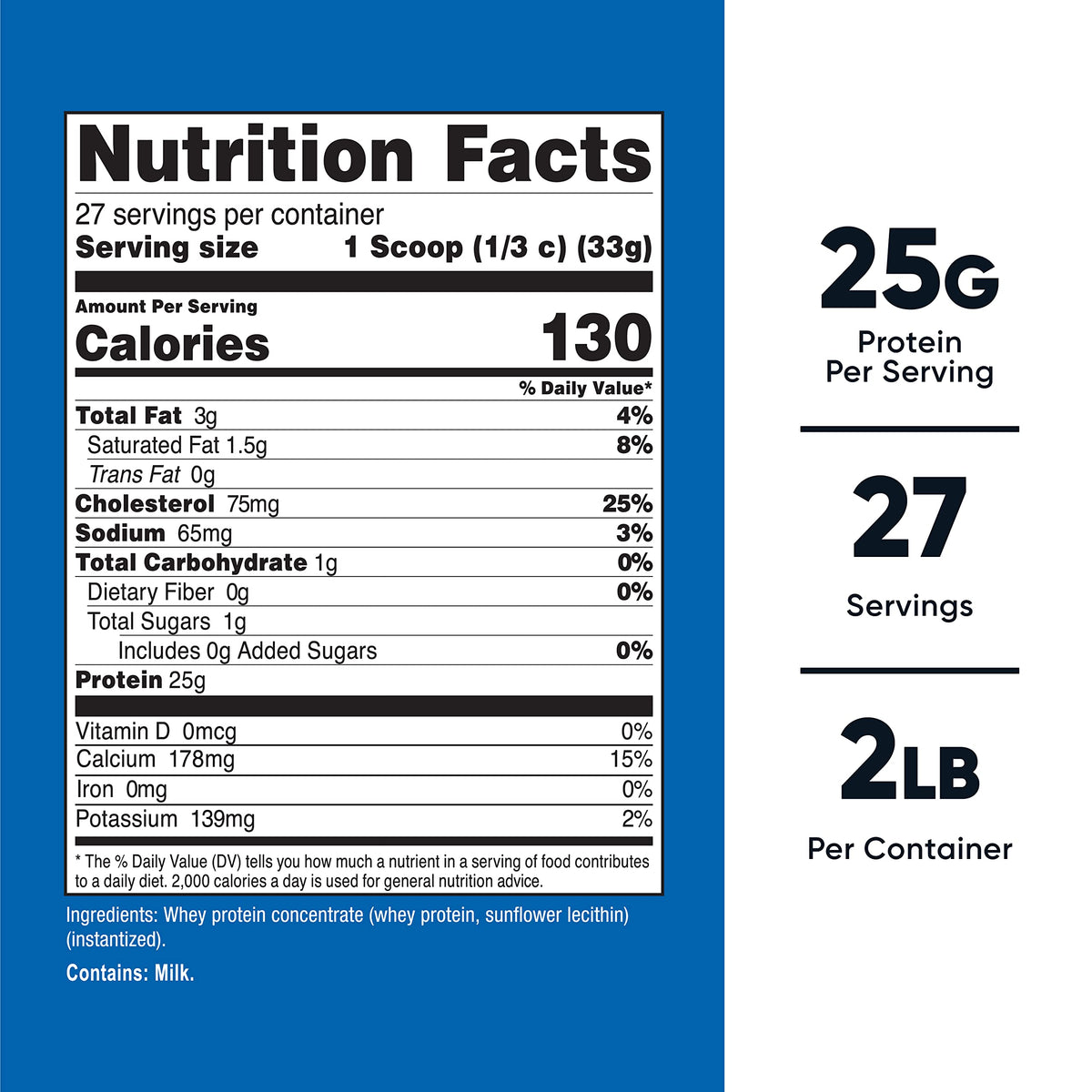 Nutricost Whey Protein Concentrate (Unflavored) 2LBS - Gluten Free & Non-GMO