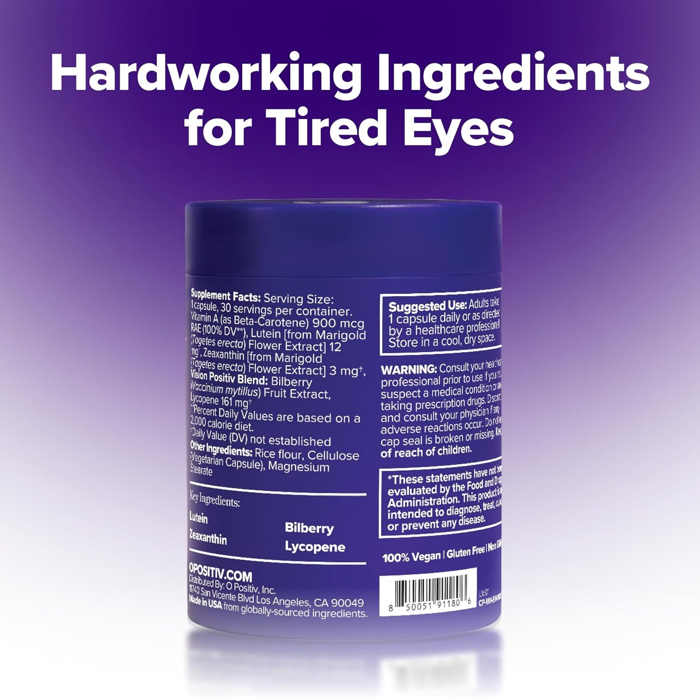 MENO Eye Health for Eye Strain, Dryness, & Tear Production – 30-Day Supply