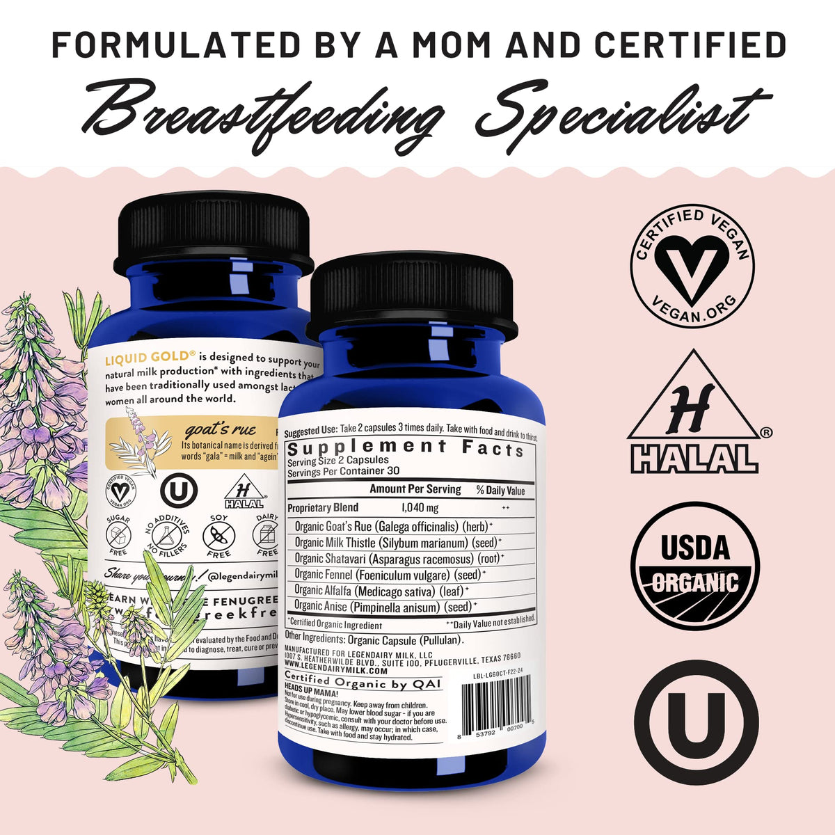 Legendairy Milk Liquid + Cash Cow, Lactation Supplement for Milk Supply Increase