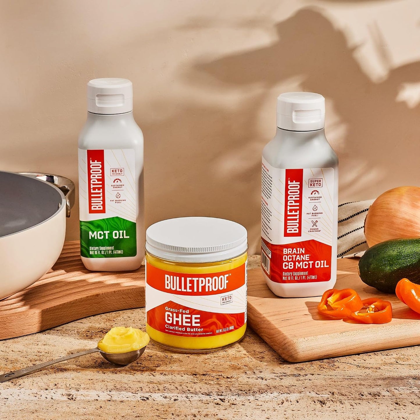 Bulletproof Grass Fed Ghee, Pasture Raised, 100% Grass Fed Clarified Butter, Keto, Paleo, Lactose Free, Casein Free, Non-GMO, 13.5 oz